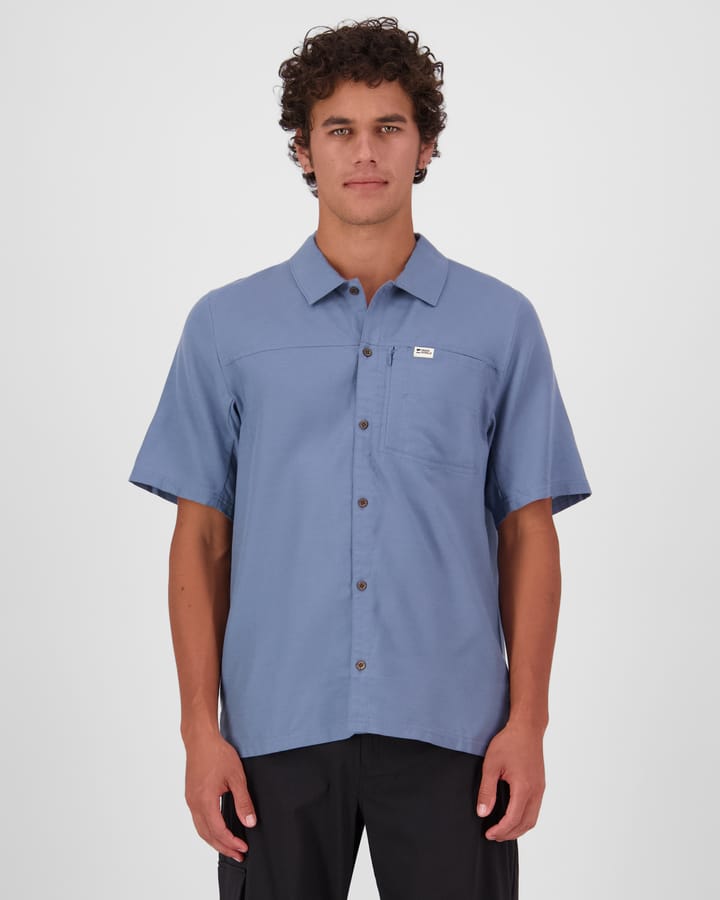 Mons Royale Men's At Merino Short Sleeve Shirt Horizon Blue Mons Royale