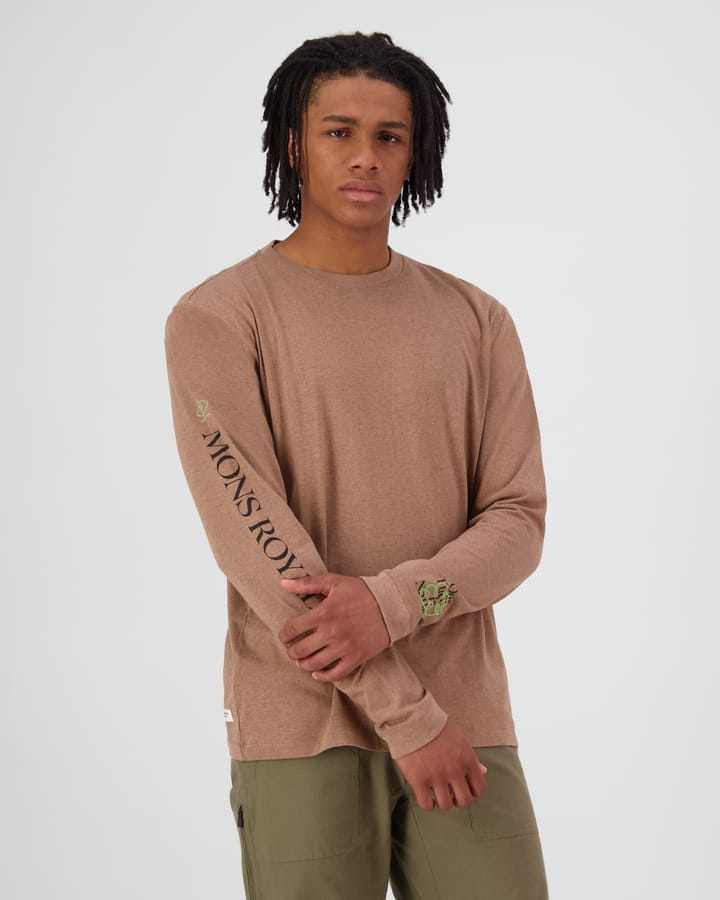 Mons Royale Men's Yonder Merino Organic Cotton Long Sleeve Mocha Mons Royale