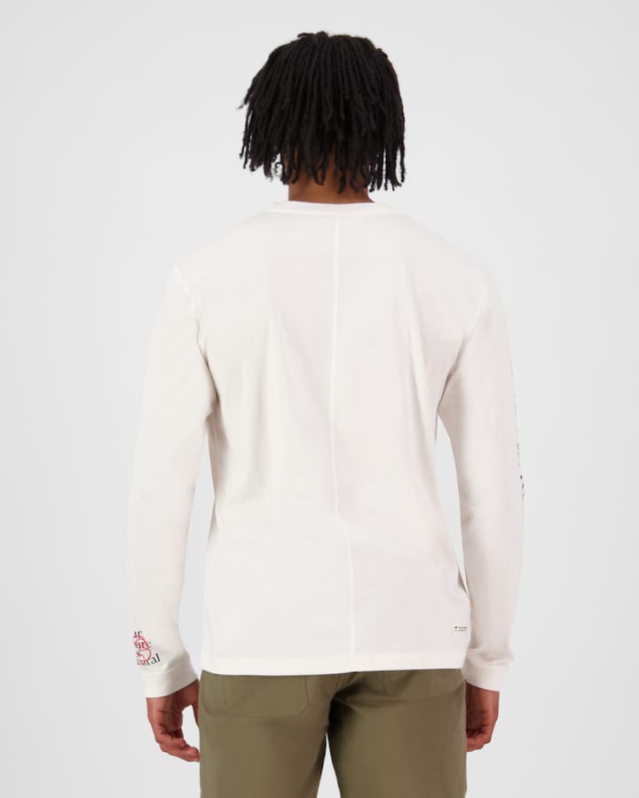 Mons Royale Men's Yonder Merino Organic Cotton Long Sleeve Vintage White Mons Royale