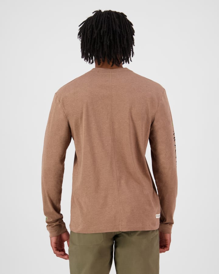 Mons Royale Men's Yonder Merino Organic Cotton Long Sleeve Mocha Mons Royale