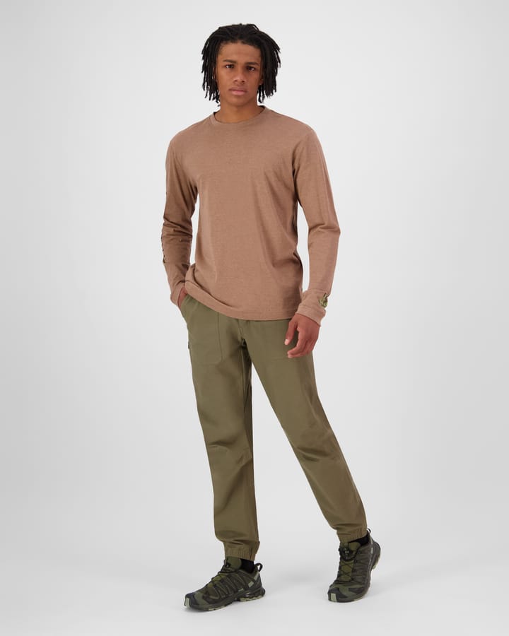 Mons Royale Men's Yonder Merino Organic Cotton Long Sleeve Mocha Mons Royale