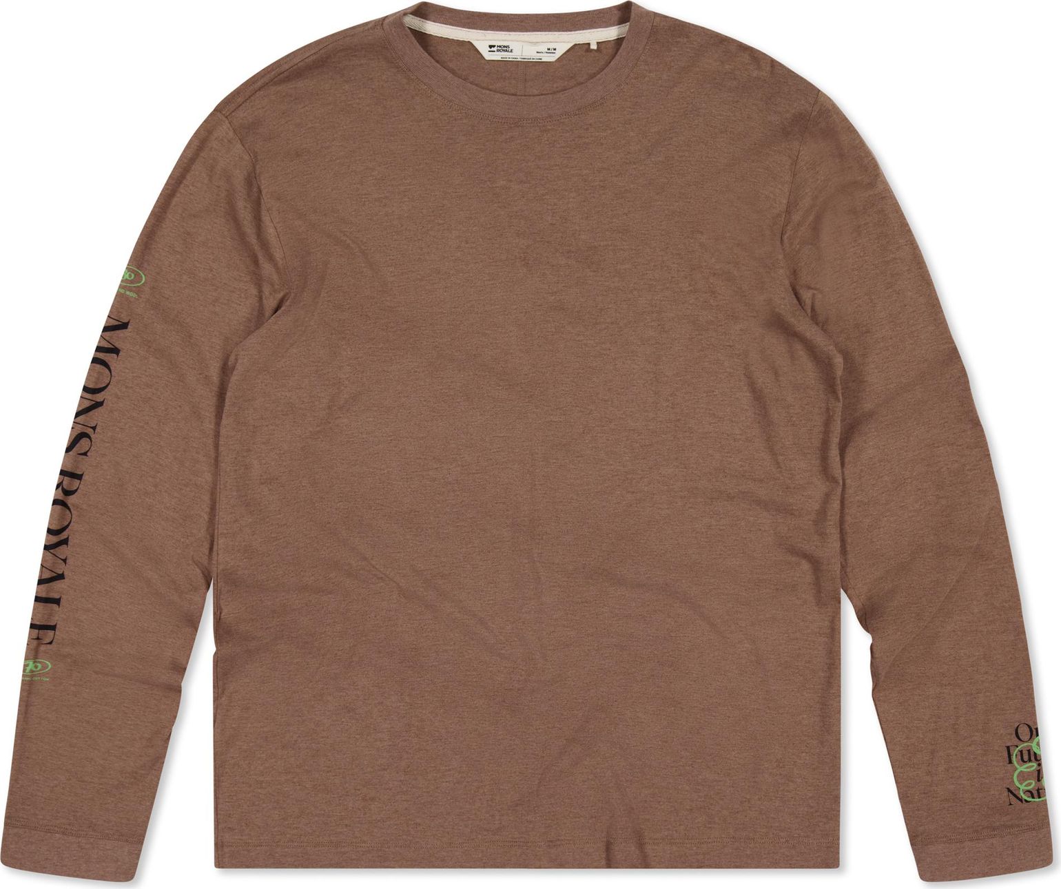 Mons Royale Men's Yonder Merino Organic Cotton Long Sleeve Mocha