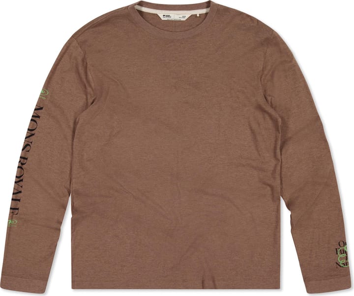 Mons Royale Men's Yonder Merino Organic Cotton Long Sleeve Mocha Mons Royale
