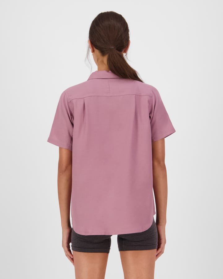 Mons Royale Women's At Merino Short Sleeve Shirt Sierra Pink Mons Royale