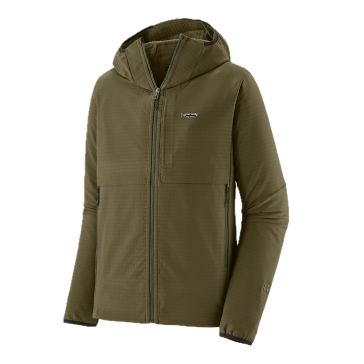 Patagonia M'S R1 Techface Fitz Roy Trout Hoody Basin Green Patagonia