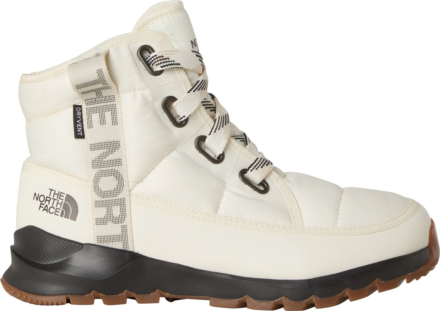 The North Face Women's ThermoBall Lace Up Luxe Waterproof Gardenia White/TNF Black