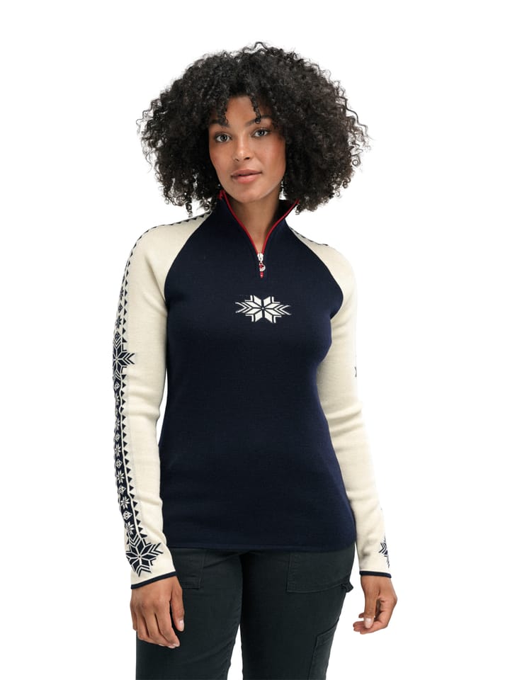 Dale of Norway Women's Geilo Sweater Navy Offwhite Raspberry Dale of Norway