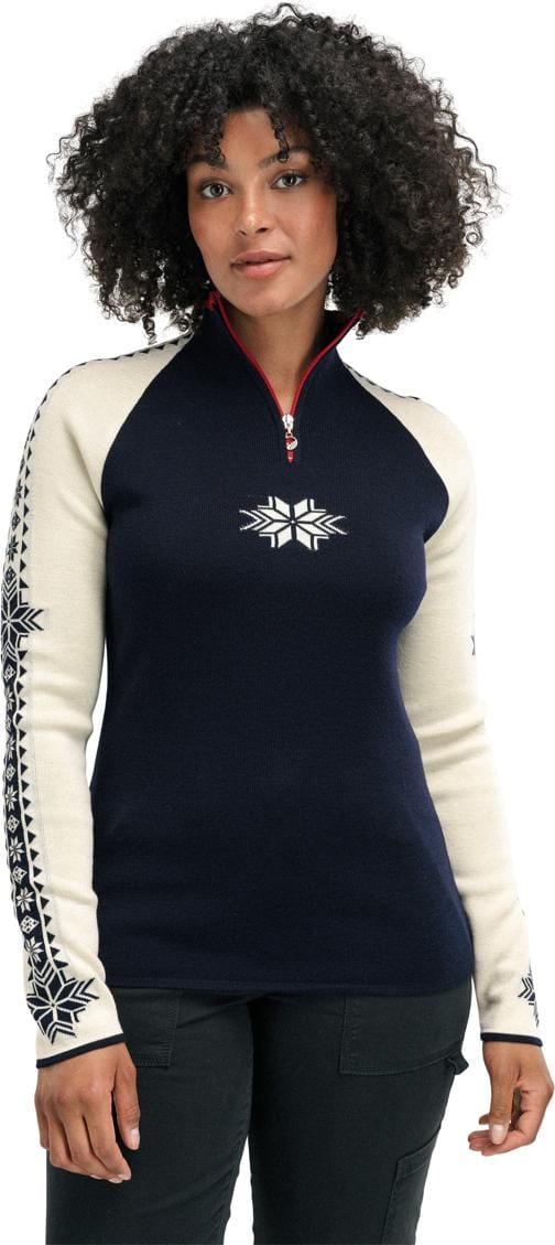 Dale of Norway Women's Geilo Sweater Navy Offwhite Raspberry Dale of Norway