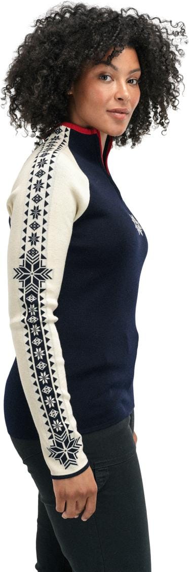 Dale of Norway Women's Geilo Sweater Navy Offwhite Raspberry Dale of Norway