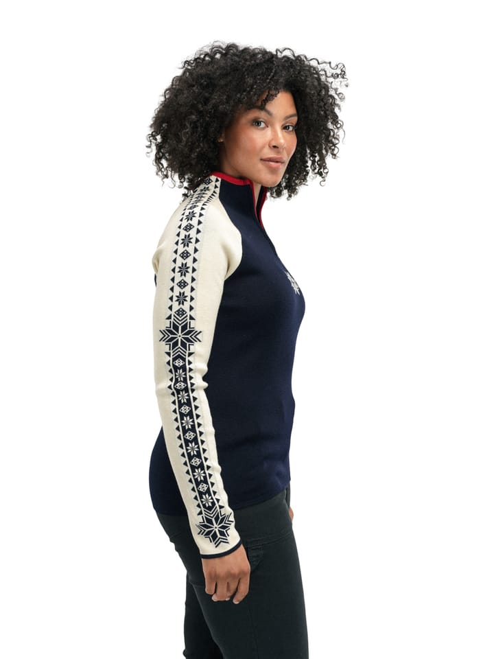 Dale of Norway Women's Geilo Sweater Navy Offwhite Raspberry Dale of Norway