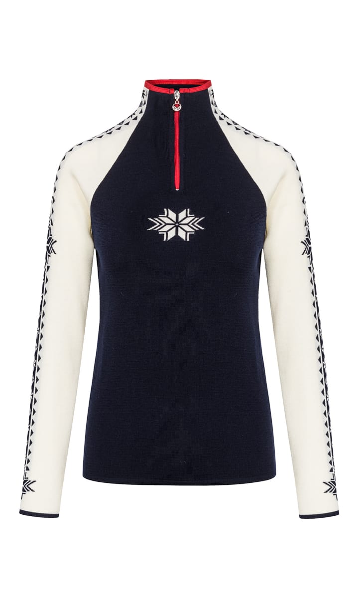 Dale of Norway Women's Geilo Sweater Navy Offwhite Raspberry Dale of Norway