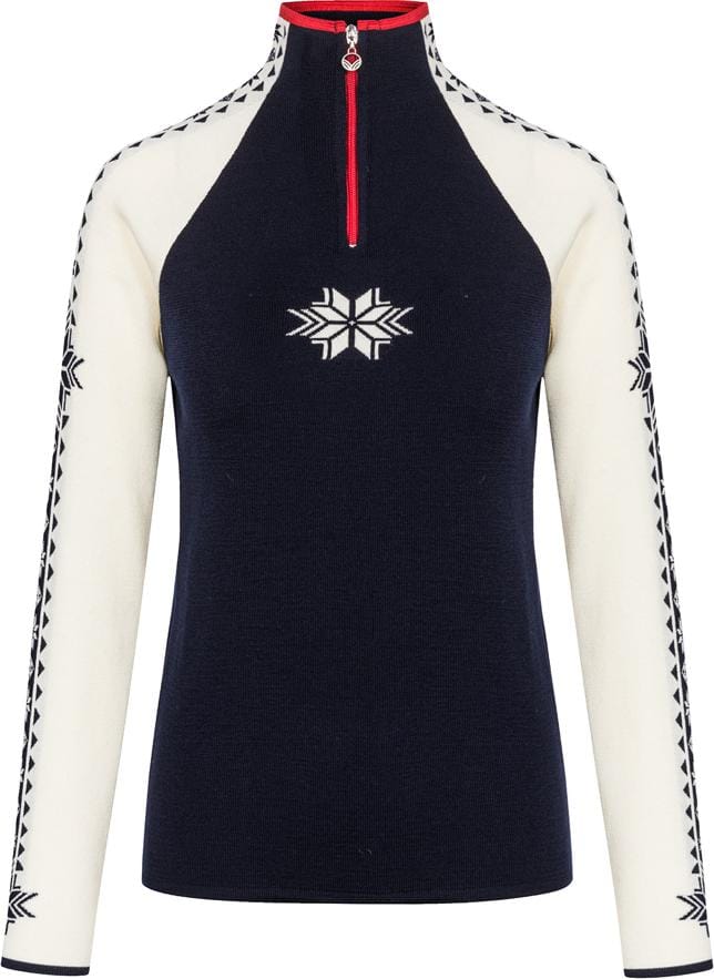 Dale of Norway Women's Geilo Sweater Navy Offwhite Raspberry Dale of Norway