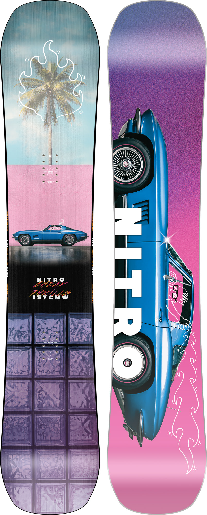 Nitro Men's Cheap Thrills Wide Multi Snowboards 157 Wide