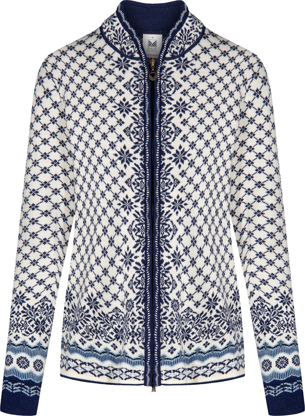 Dale of Norway Women's Solfrid Jacket Offwhite/Navy/Ice Blue