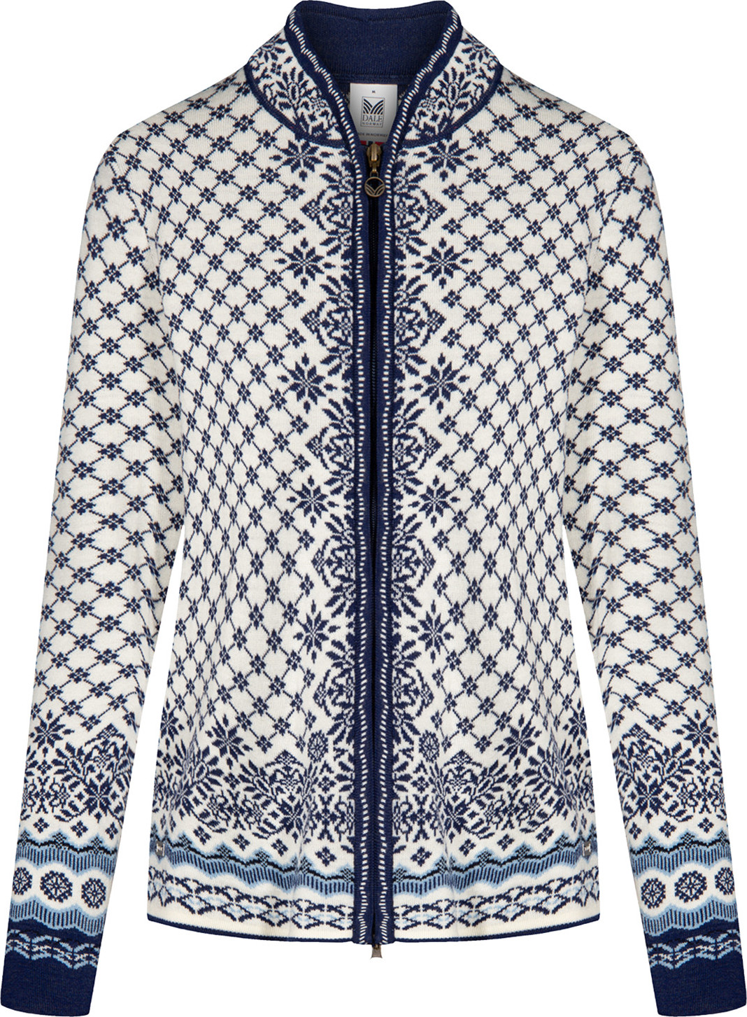 Dale of Norway Women's Solfrid Jacket Offwhite/Navy/Ice Blue