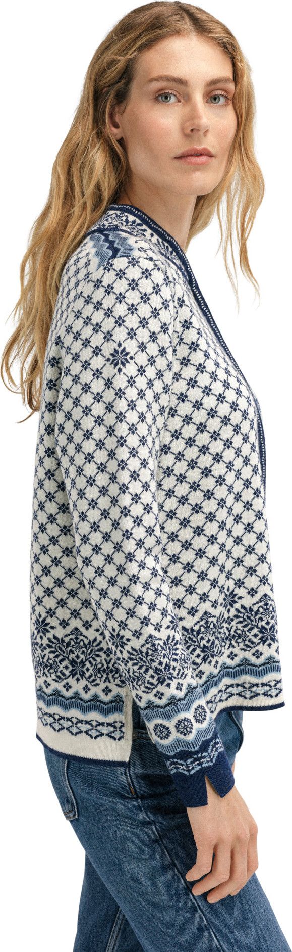 Dale of Norway Women's Solfrid Jacket Offwhite/Navy/Ice Blue Dale of Norway Dale of Norway Women's Solfrid Jacket Offwhite/Navy/Ice Blue Dale of Norway
