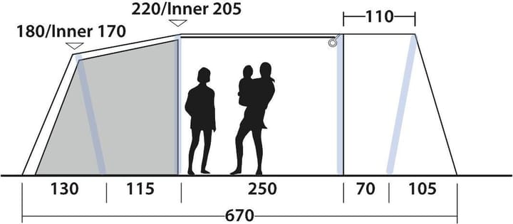 Outwell Sacramento 6 Air Blue Outwell