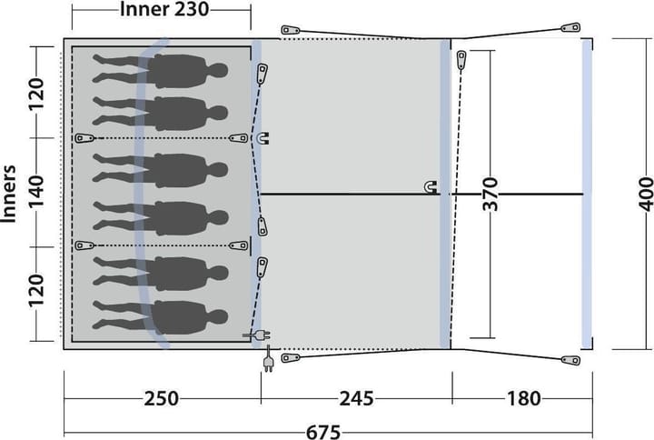 Outwell Iowa 6 Air Green Outwell