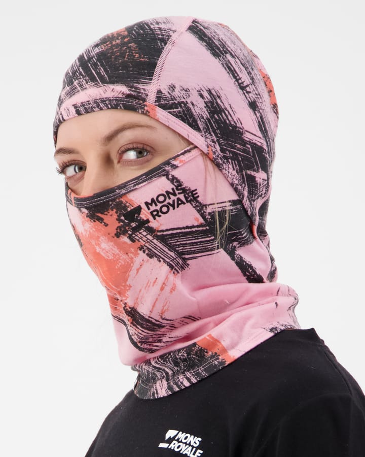 Mons Royale Santa Rosa Balaclava Paintbrush Pink Mons Royale
