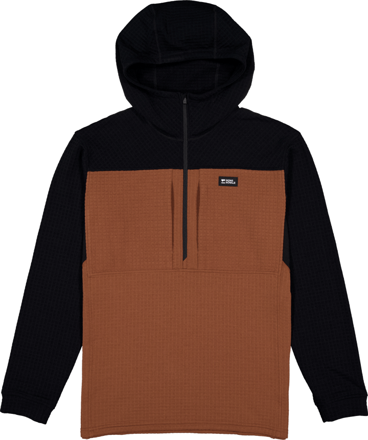 Mons Royale Men´s Offgrid Fleece 1/2 Zip Long Sleeve Dark Clay/black Mons Royale
