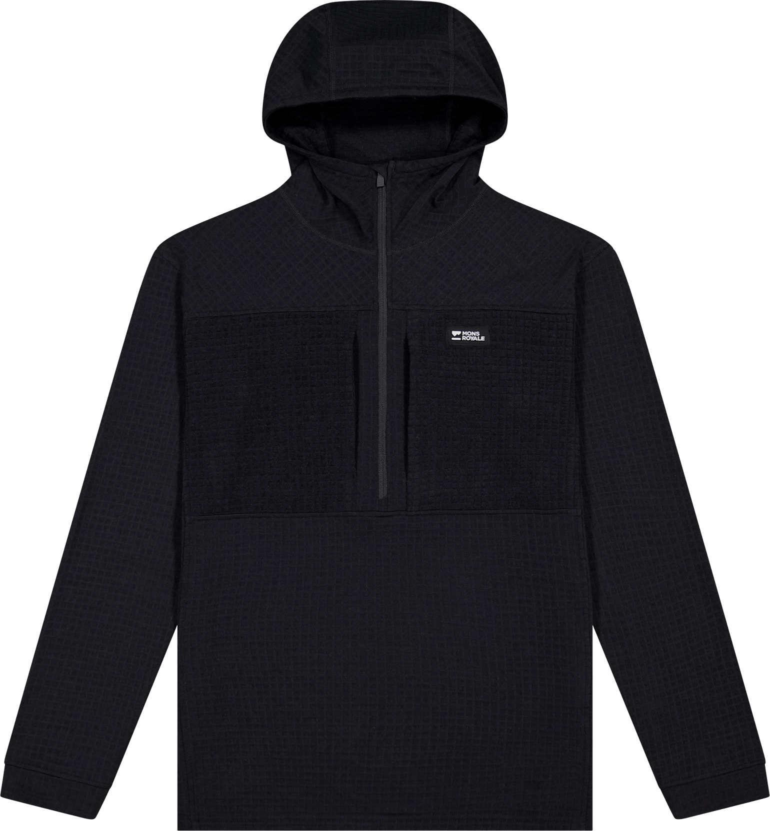Mons Royale Men´s Offgrid Fleece 1/2 Zip Long Sleeve Black