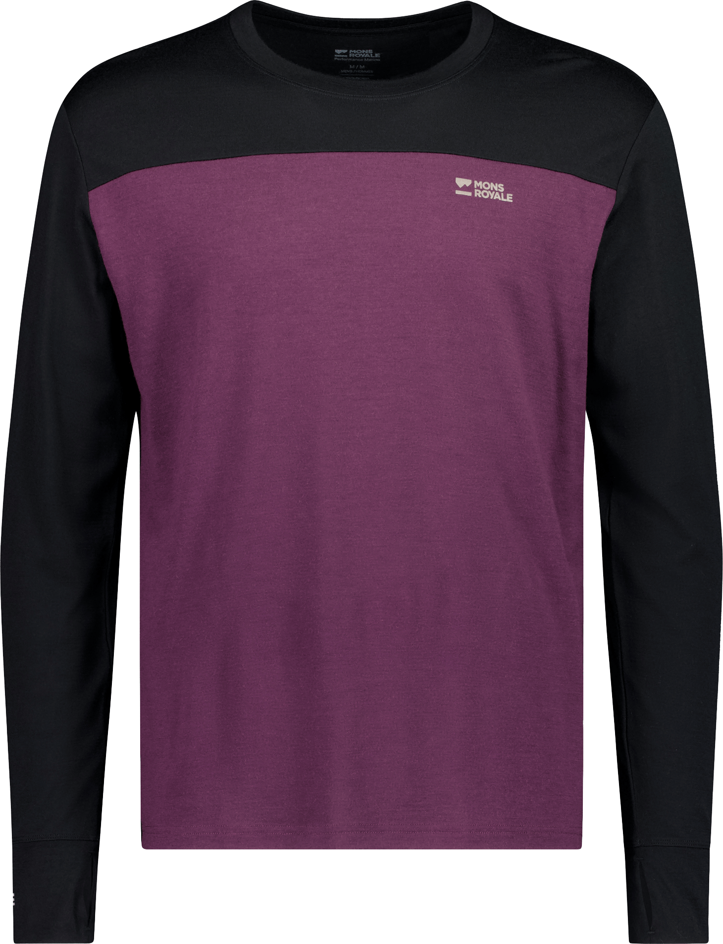 Mons Royale Men´s Yotei Long Sleeve Fig/black
