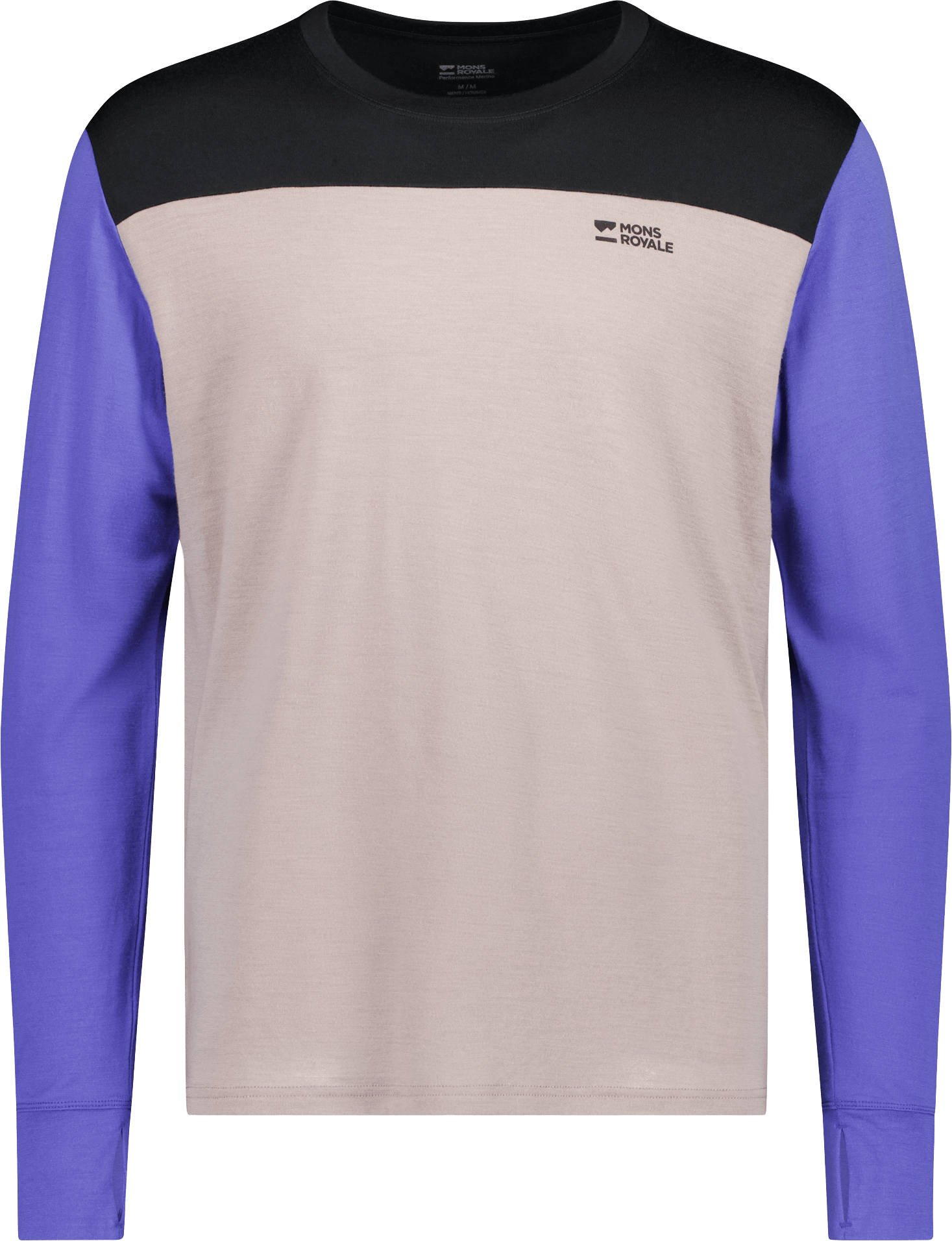 Mons Royale Men´s Yotei Long Sleeve Cinder/blue Dusk