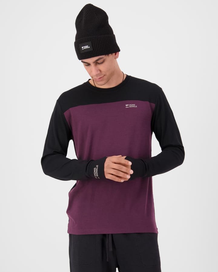 Mons Royale Men´s Yotei Long Sleeve Fig/black Mons Royale