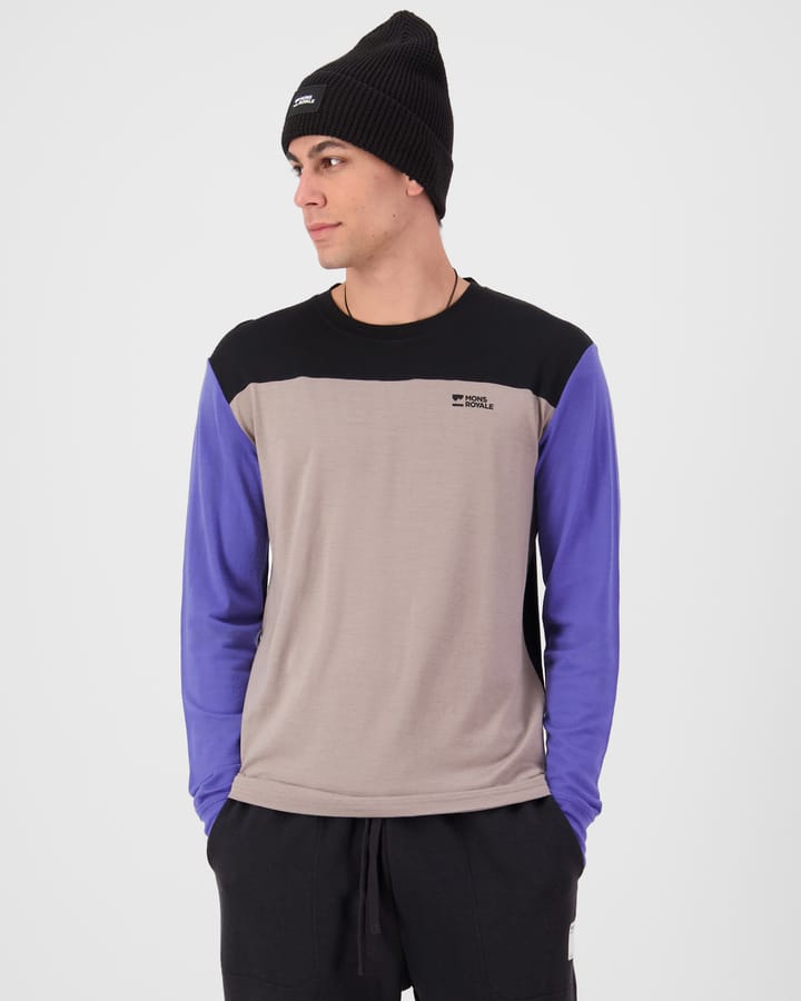 Mons Royale Men´s Yotei Long Sleeve Cinder/blue Dusk/black Mons Royale
