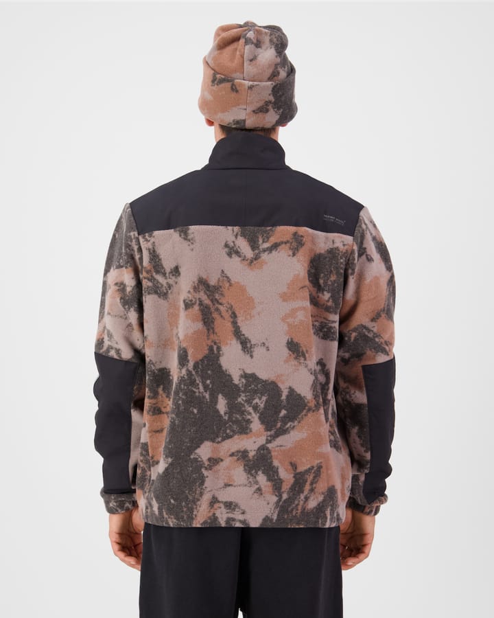 Mons Royale Men´s Pileup Wool Fleece 1/4 Zip  Mtn Camo Orange Mons Royale