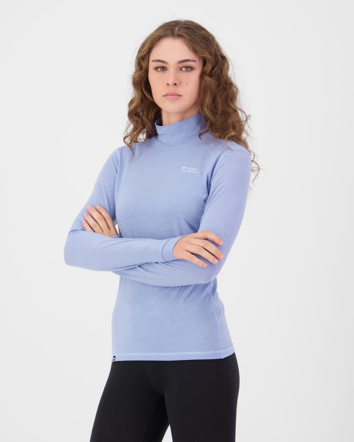 Mons Royale Women´s Cascade Mock Neck Long Sleeve Moonstone Mons Royale