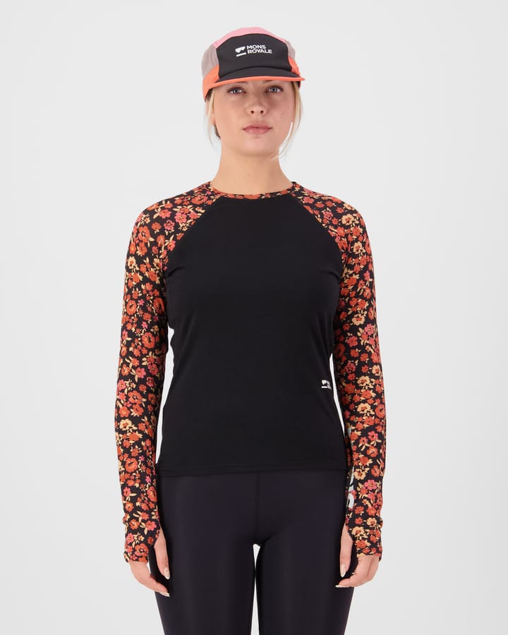 Mons Royale Women´s Bella Merino Long Sleeve  Ditzy Camo/black Mons Royale
