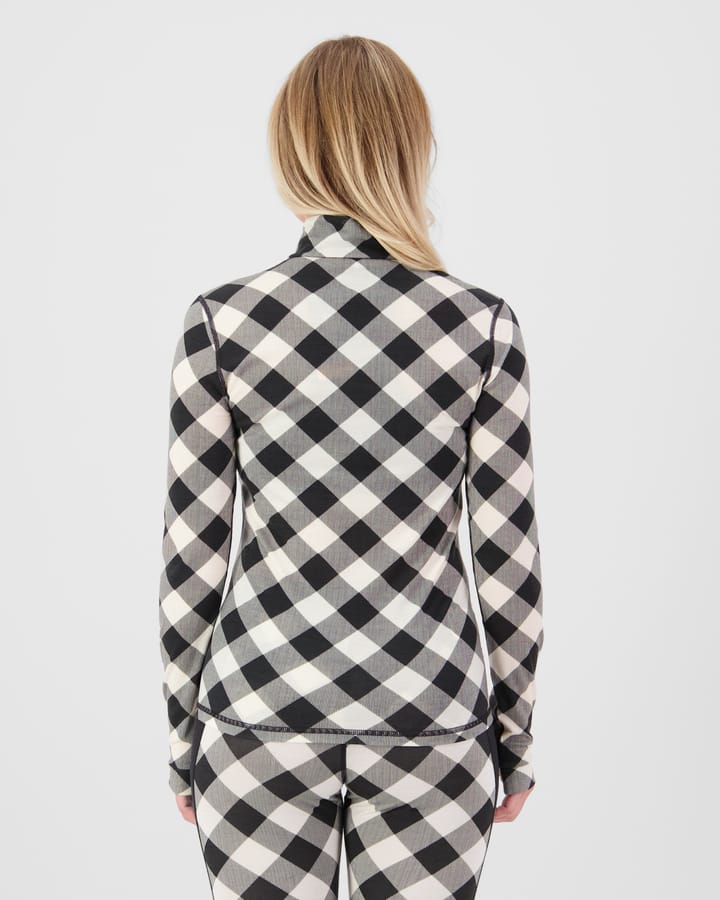 Mons Royale Women´s Cascade Merino Base Layer 1/4 Zip Long Check Mons Royale