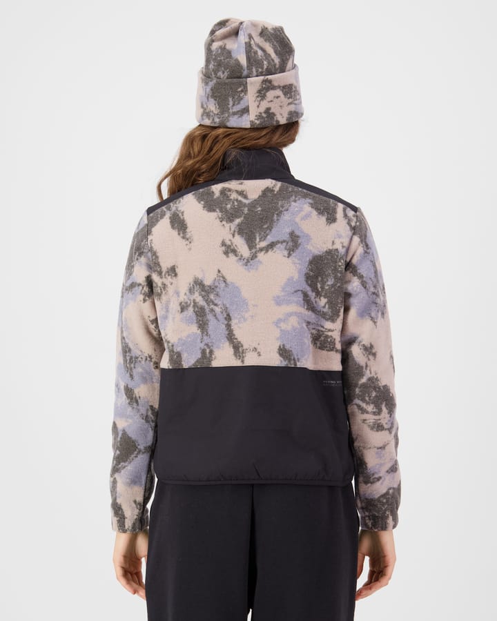 Mons Royale Women´s Pileup Wool Fleece 1/4 Zip Mtn Camo Moonstone Mons Royale