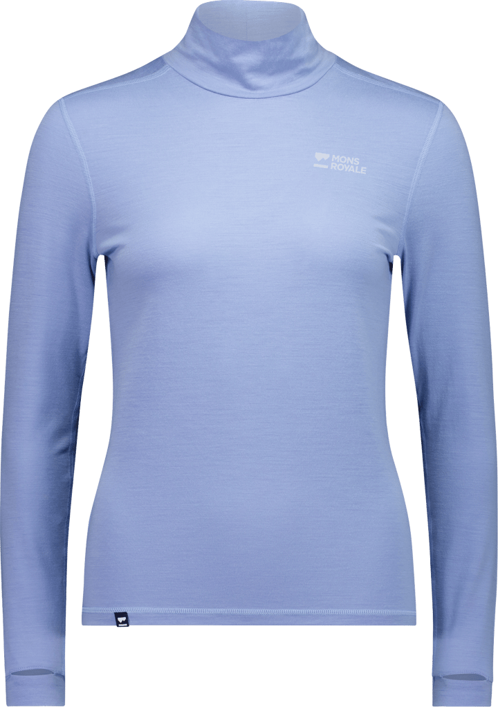 Mons Royale Women´s Cascade Mock Neck Long Sleeve Moonstone Mons Royale