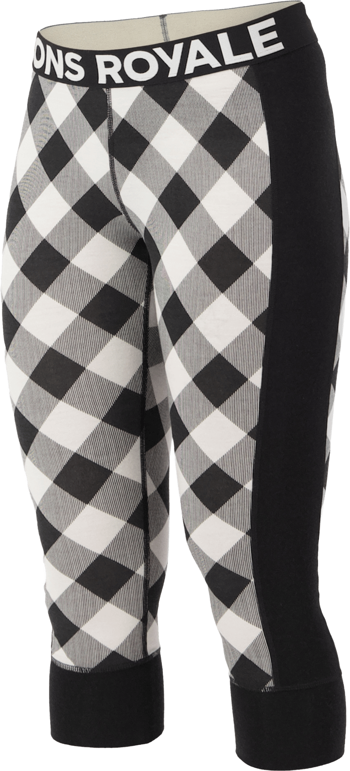 Mons Royale Women´s Cascade Merino Base Layer 3/4 Legging Check/black Mons Royale