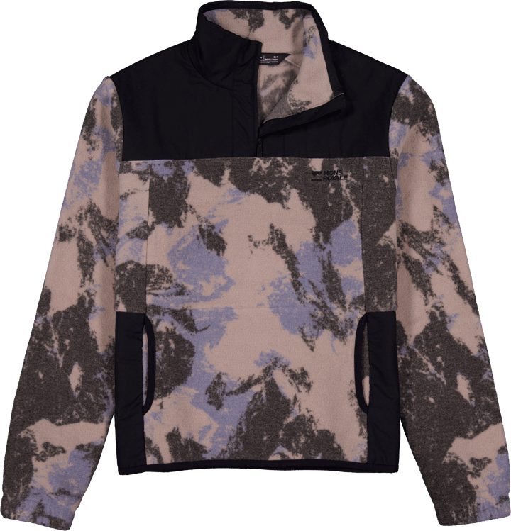 Mons Royale Women´s Pileup Wool Fleece 1/4 Zip Mtn Camo Moonstone Mons Royale