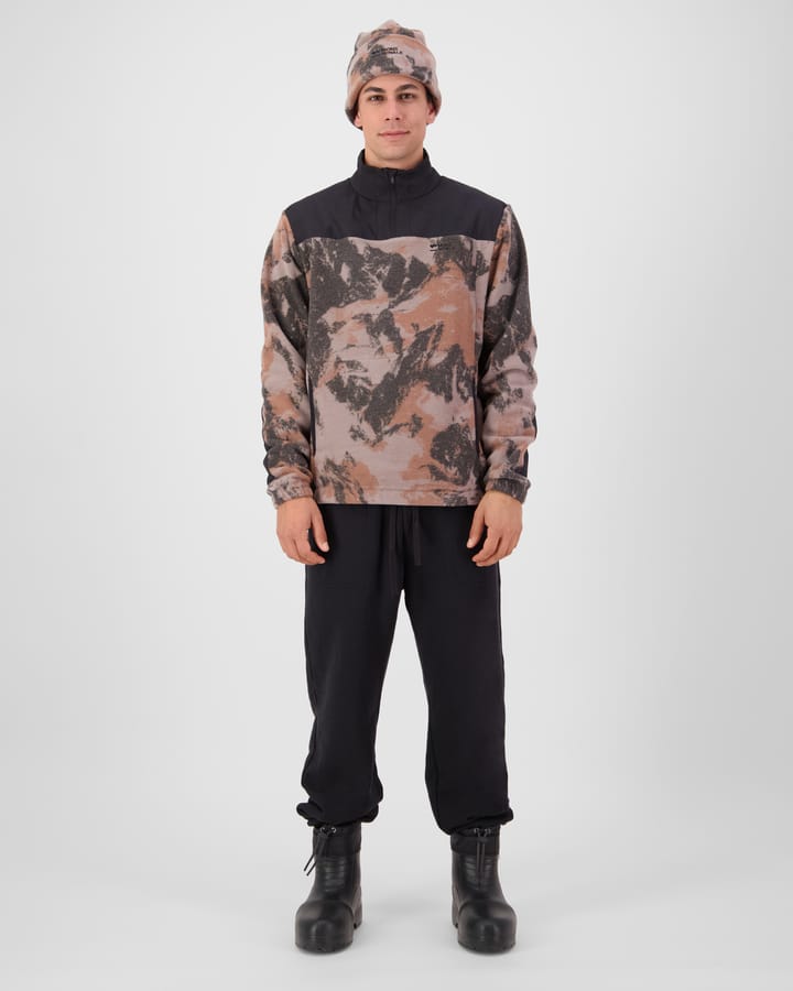 Mons Royale Men´s Pileup Wool Fleece 1/4 Zip  Mtn Camo Orange Mons Royale
