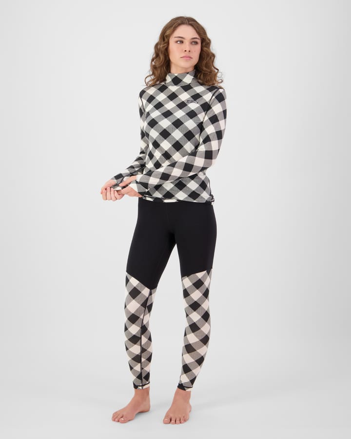 Mons Royale Women´s Cascade Merino Base Layer Legging Check/black Mons Royale