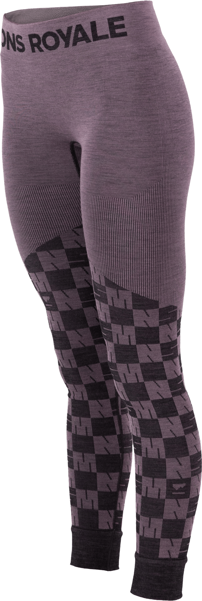 Mons Royale Women's Ascender Merino Seamless Legging Mauve/Black