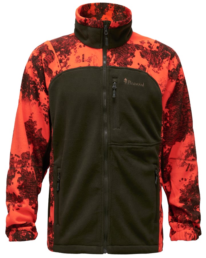 Pinewood Men's Oviken Fleecejacket Strata Blaze/H.Green Pinewood