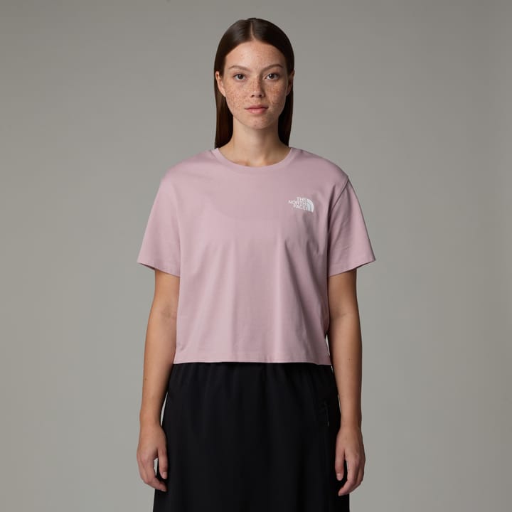 The North Face Women's Cropped Simple Dome T-Shirt Metal Pink The North Face The North Face Women's Cropped Simple Dome T-Shirt Metal Pink The North Face