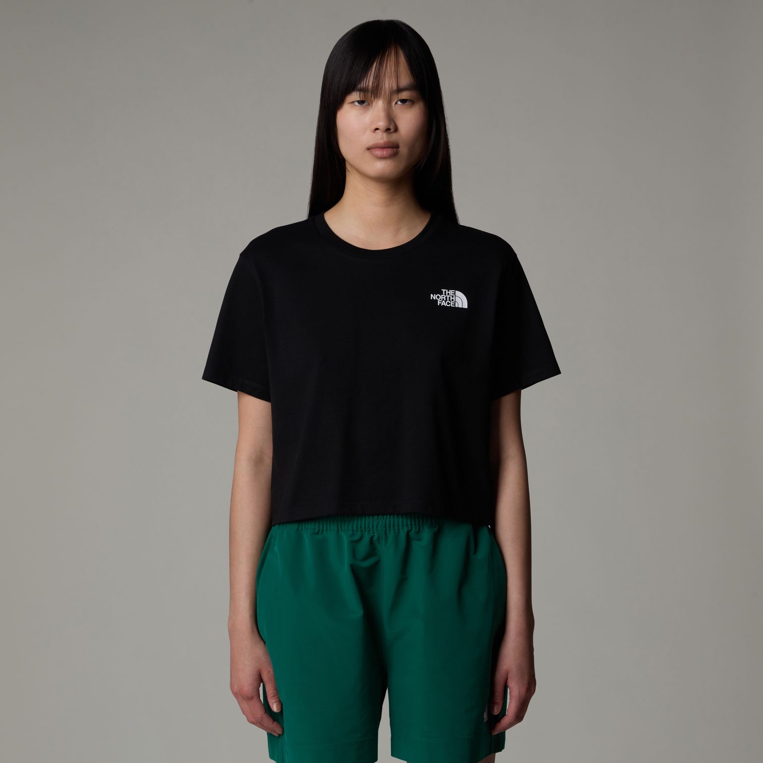 The North Face Women's Cropped Simple Dome T-Shirt TNF Black