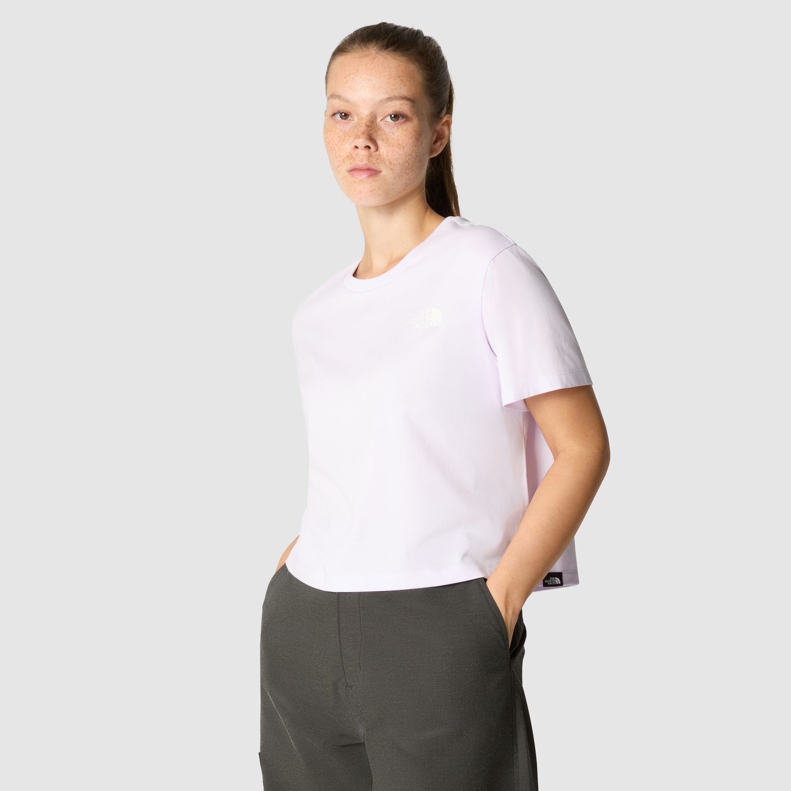 The North Face Women's Cropped Simple Dome T-Shirt Icy Lilac