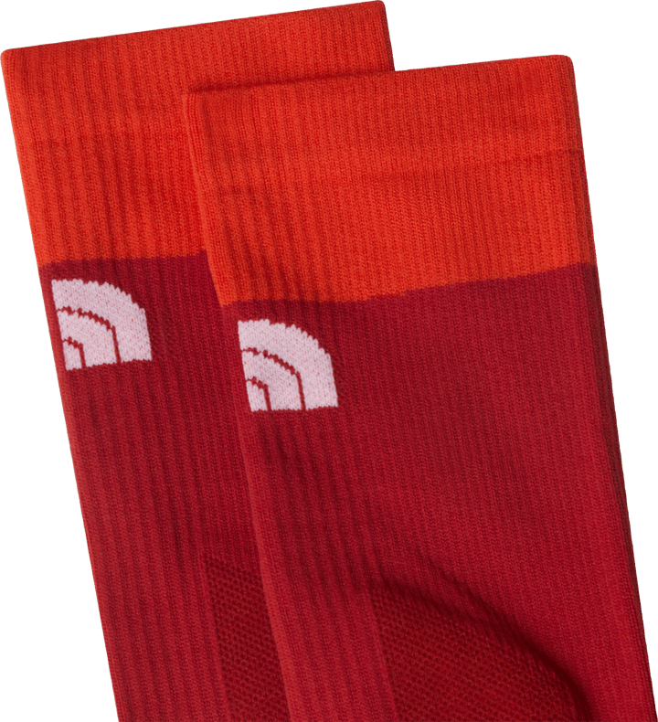 The North Face Trail Run Crew Socks Iron Clay/lava Red The North Face