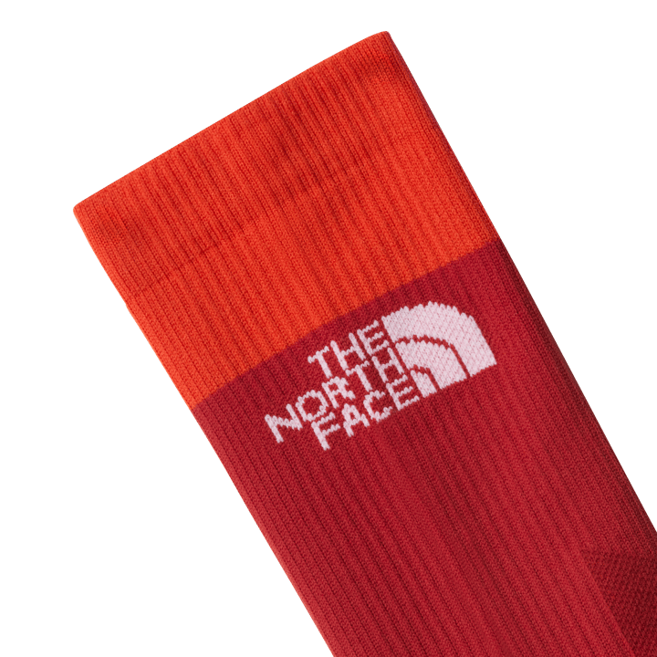 The North Face Trail Run Crew Socks Iron Clay/lava Red The North Face