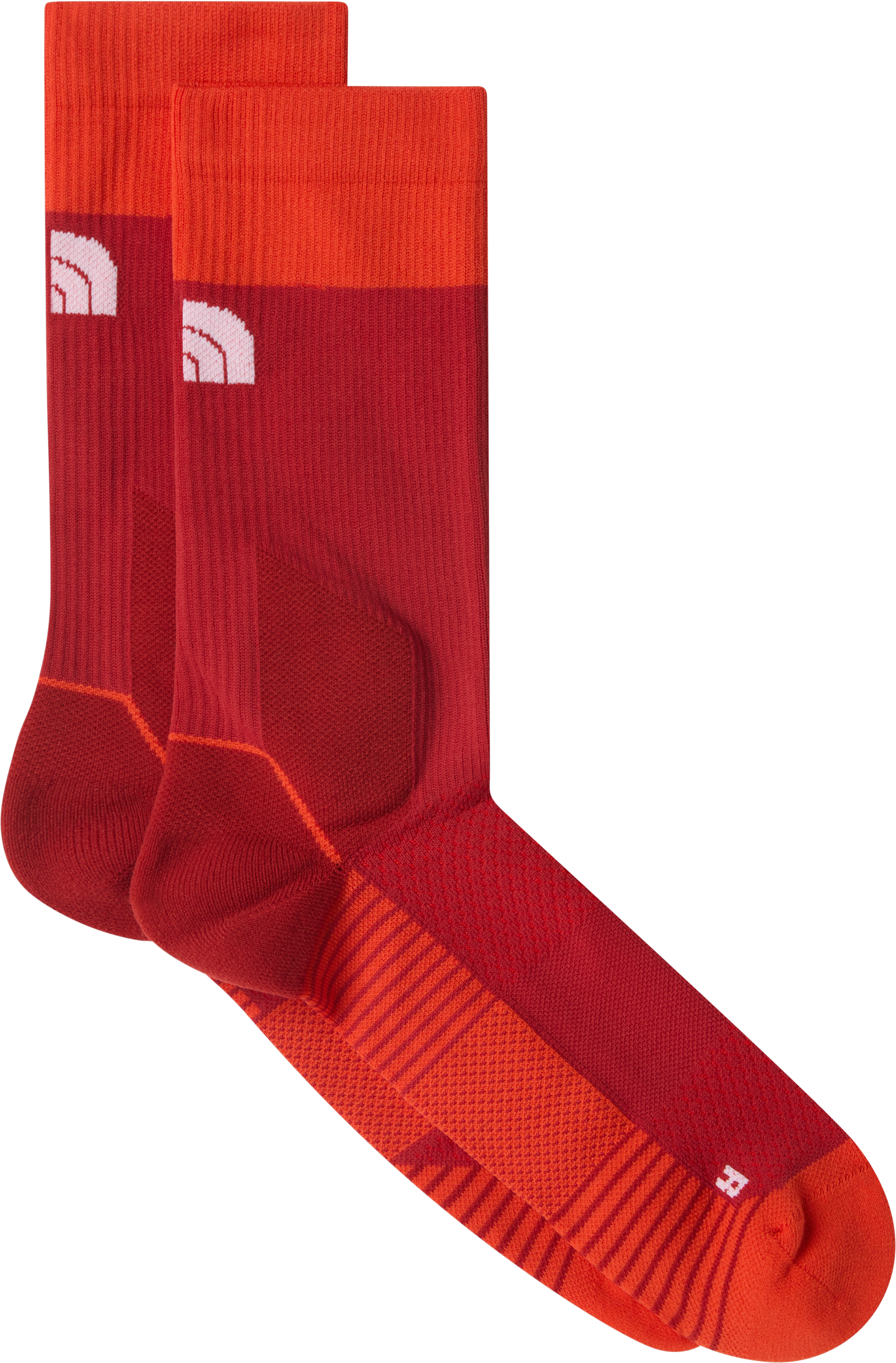 The North Face Trail Run Crew Socks Iron Clay/lava Red