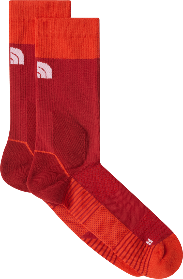 The North Face Trail Run Crew Socks Iron Clay/lava Red The North Face