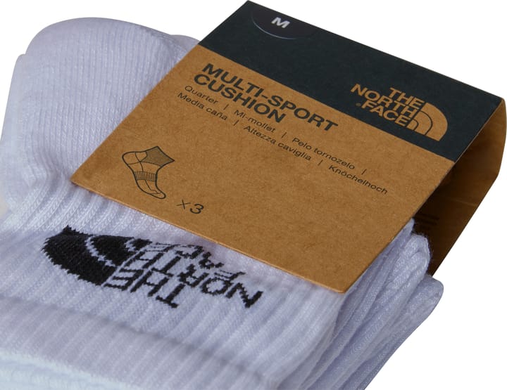 The North Face Multi Sport Cush Quarter Sock 3p TNF White The North Face