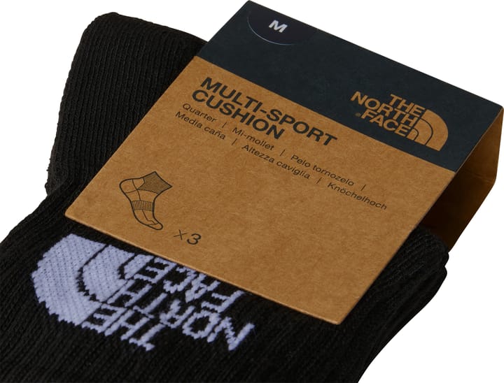 The North Face Multi Sport Cush Quarter Sock 3p TNF Black The North Face
